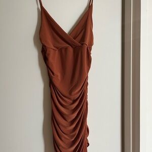 Elegant Rust Slip Dress